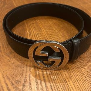 Gucci Supreme GG interlocking Black Belt